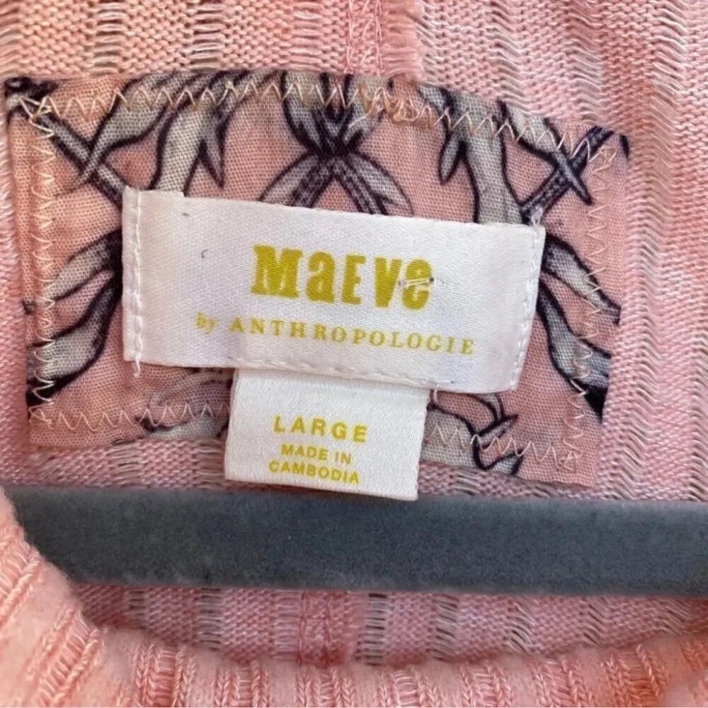 Anthropologie maeve sweater large in pink NWT - Picture 7 of 8